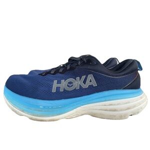 Hoka One One Men Sneaker Bondi 8 Wide Outer Space All Aboard Navy Blue  12.5 2E